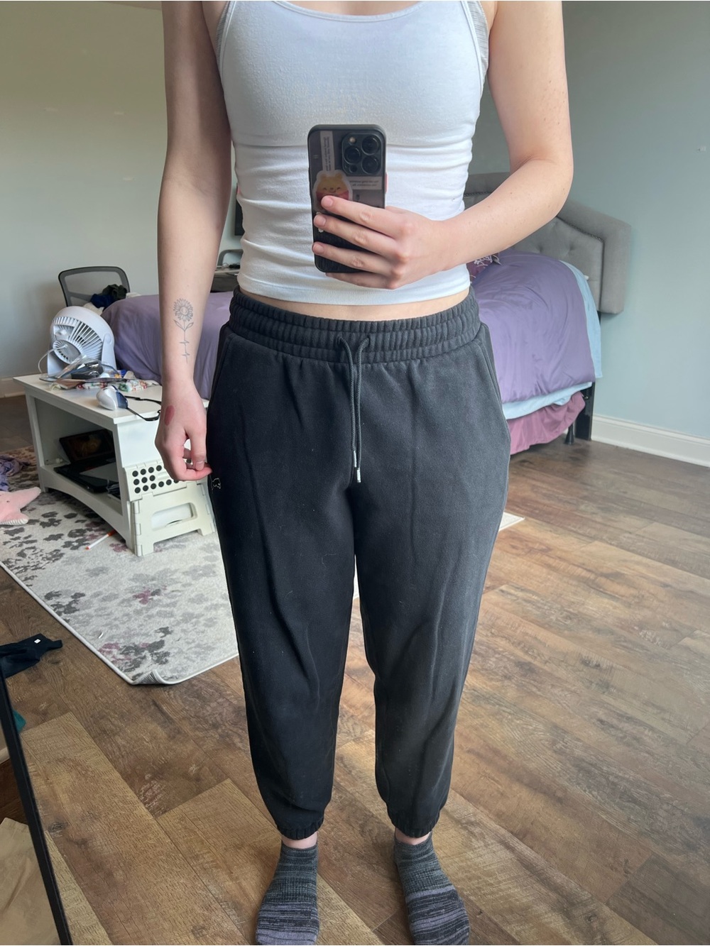 Puma Black Jogger Sweatpants Size M | Women's Drawstring Fleece Joggers.